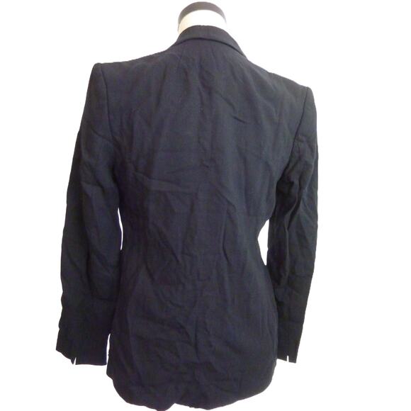 Banana Republic Wool Jacket Hook Eye Closures Black Size 2 - Picture 3 of 6